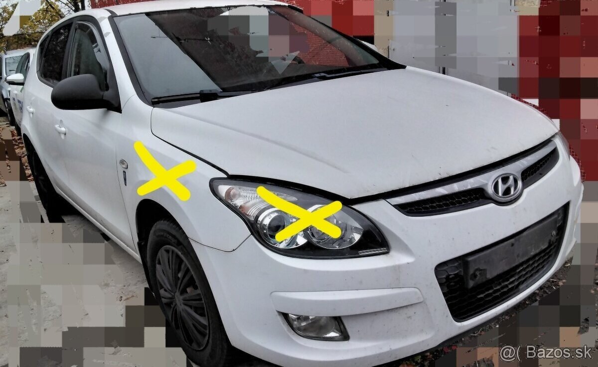 HYUNDAI i30 1.4 2009 predám motor G4FA, NÁRAZNÍK, KAPOTA, ST