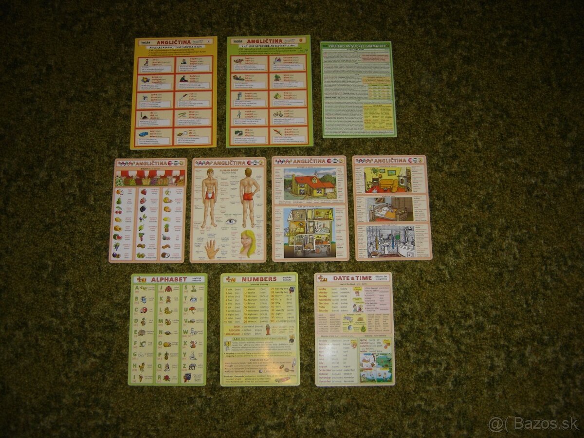 Sada tabuliek pre anglicky jazyk