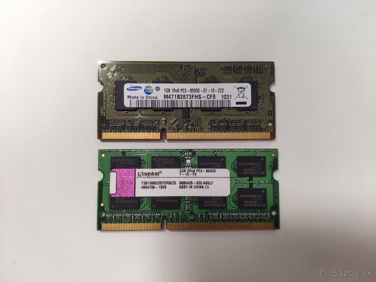 Pamäte SO-DIMM | DDR3 RAM do notebookov
