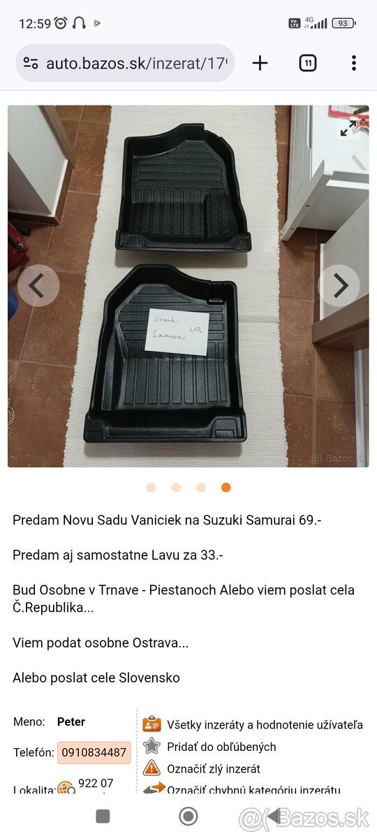 Rohoze L + prava Samurai