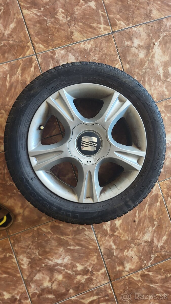 4x Alu disky R15 s pneumatikami 195/55 R15 zo Seat ibiza