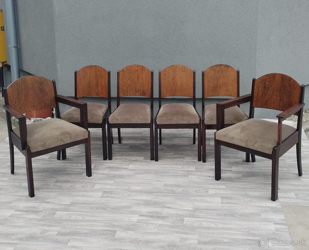 Sada 6 jedálenských stoličiek ” ART DECO “ .