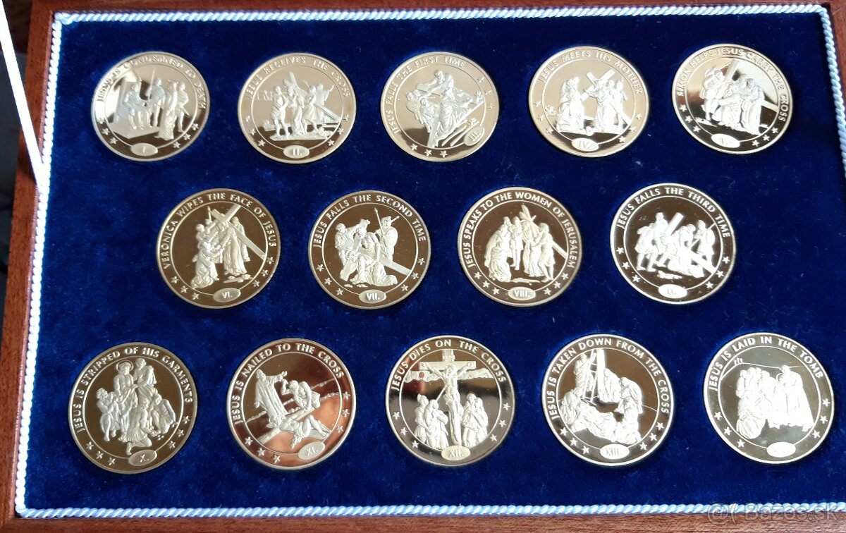 Predám pozlátené medaile Krížová cesta