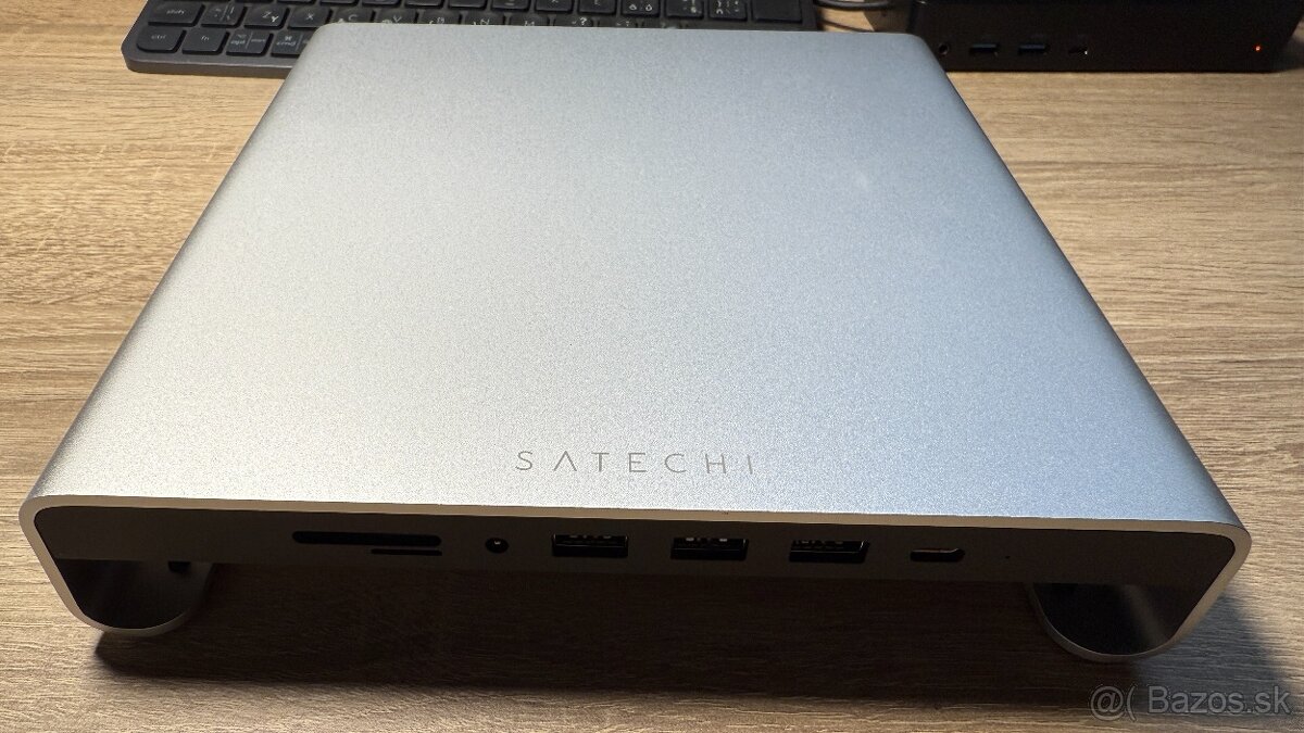 Satechi Aluminum Monitor Stand Hub for iMac – Silver