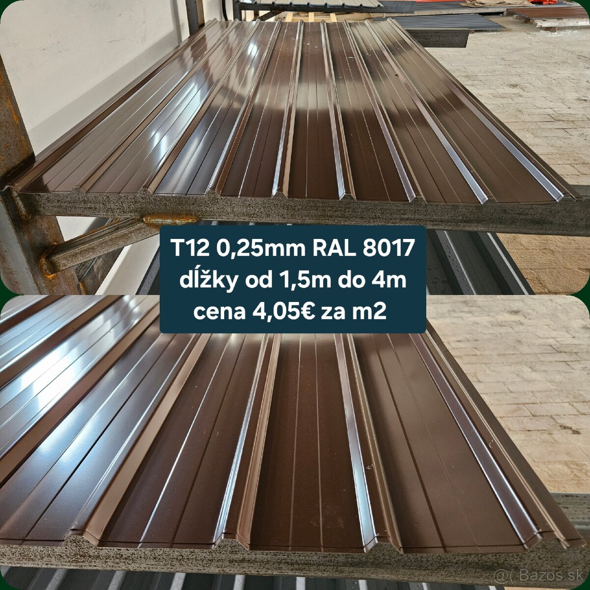 AKCIA TOP CENA Trapezový plech T12 cena len 4,05€ za m2