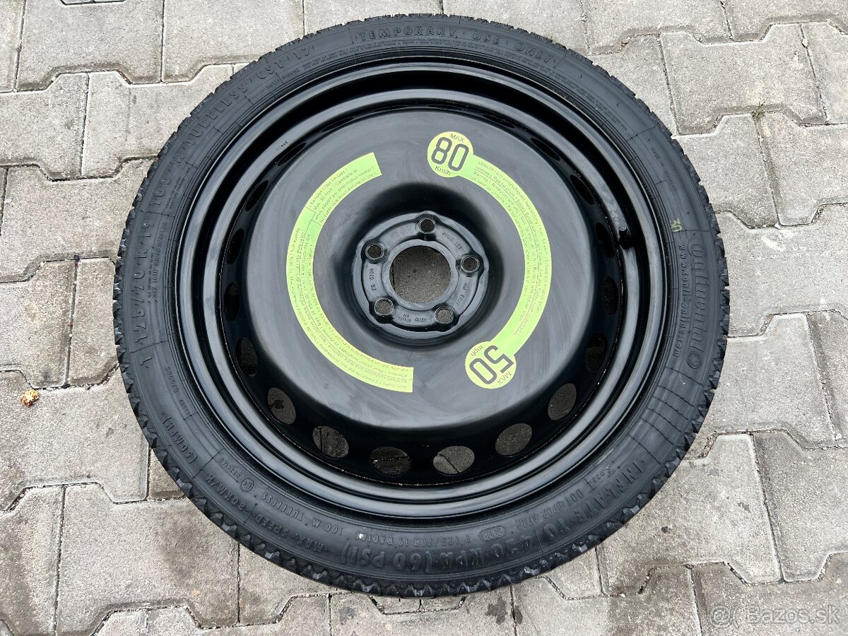 Tenké dojazdove koleso 5x112 R19 AUDI
