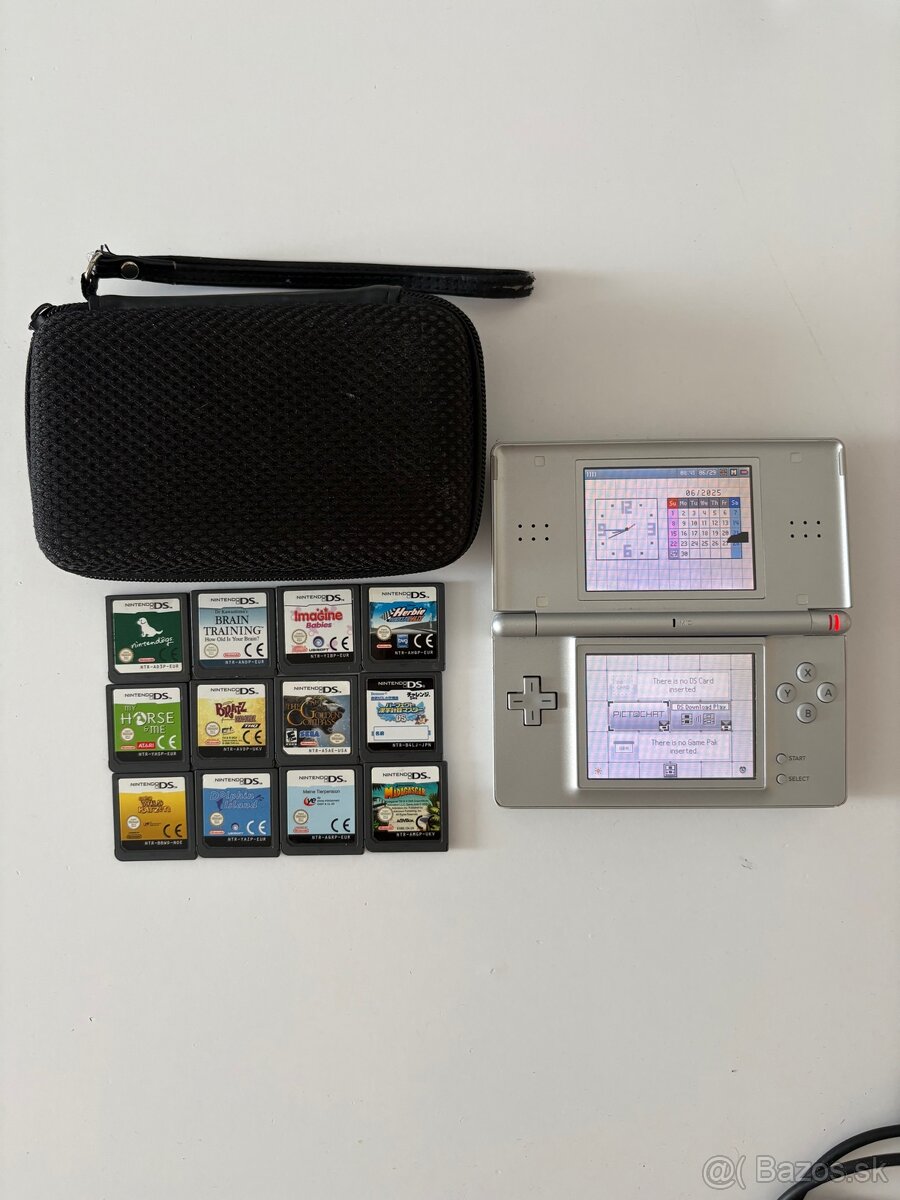 Nintendo DS Lite Silver + 12 Hier
