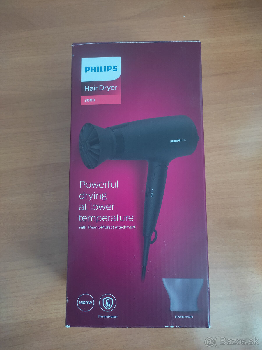 Predám fén Philips Series 3000 BHD308/10 (čierny) – takmer n