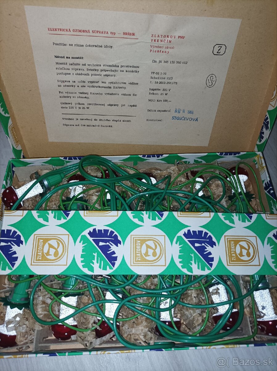 RETRO #Vianočné svetielka - hríbik, r.1988