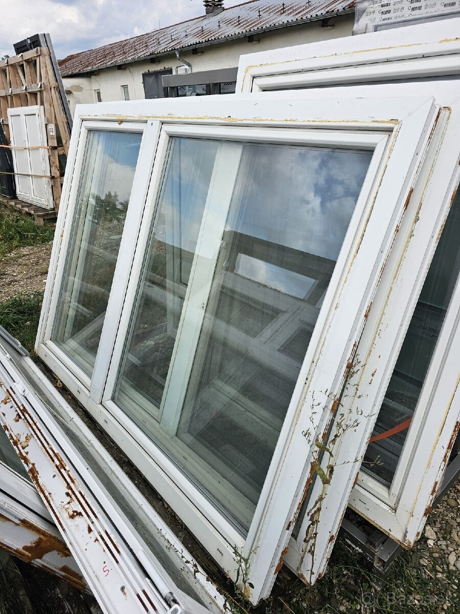 Použité plastové okno 2080x1550 otváravo-sklopné + otváravé