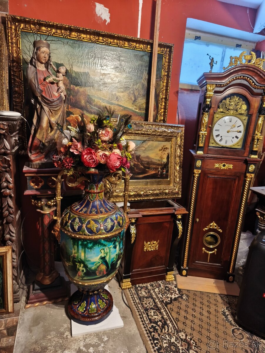 Luxusná starožitnã, keramická vázaz pólov.19.storoč.