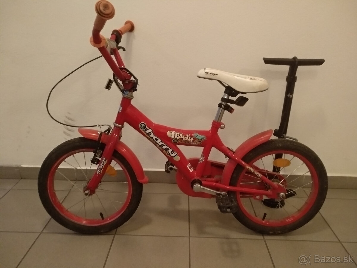 Predám Detský bicykel, červený