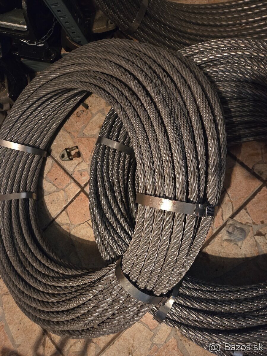 Predám nové oceľové lano 14mm