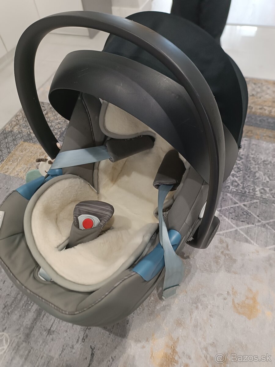 Cybex Aton M + základňa+ Merino Vlnienka