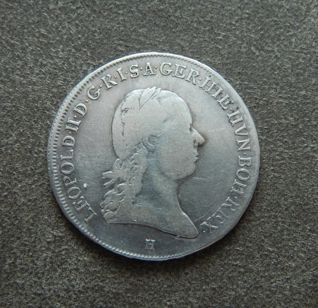 Predám 1/2 toliar 1792 H Leopold II.