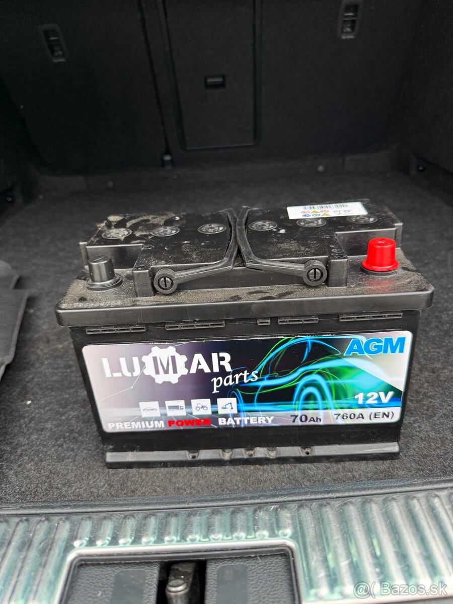 Autobatéria LUMAR parts AGM 12V 70Ah 760A