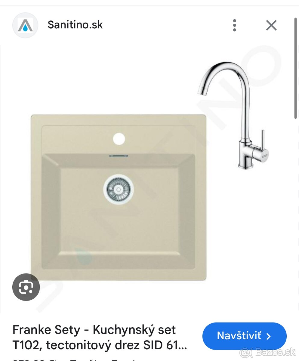 Kuchynský drez Franke aj s batériou