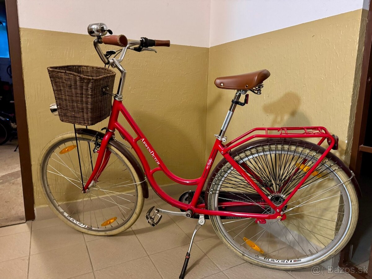 Štýlový dámsky mestský bicykel Kellys Arwen Dutch 28 – červe