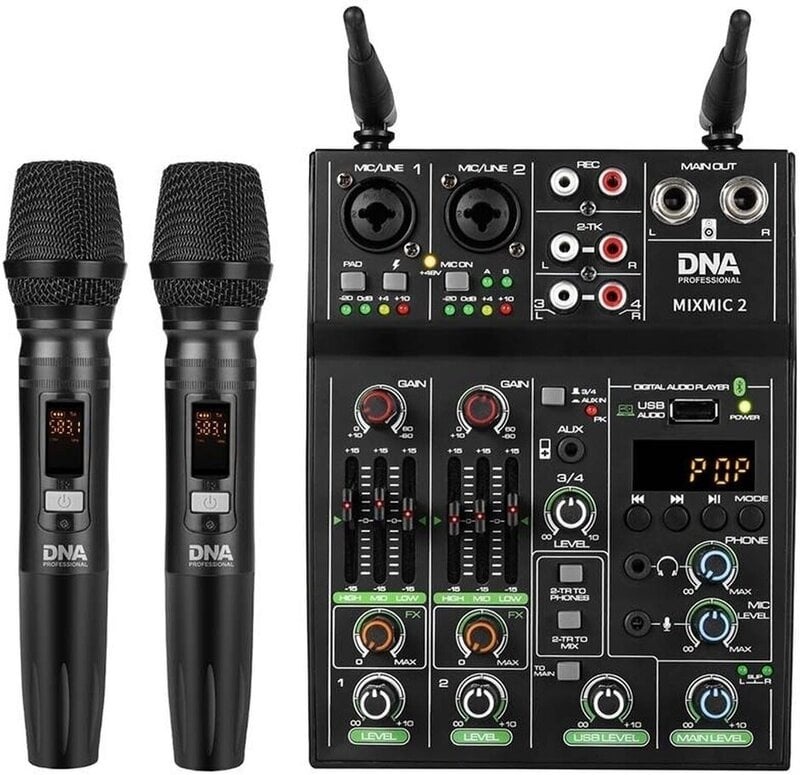 Predám DNA Mixmic 2 mixpult + 2 bezdrôtové mikrofóny