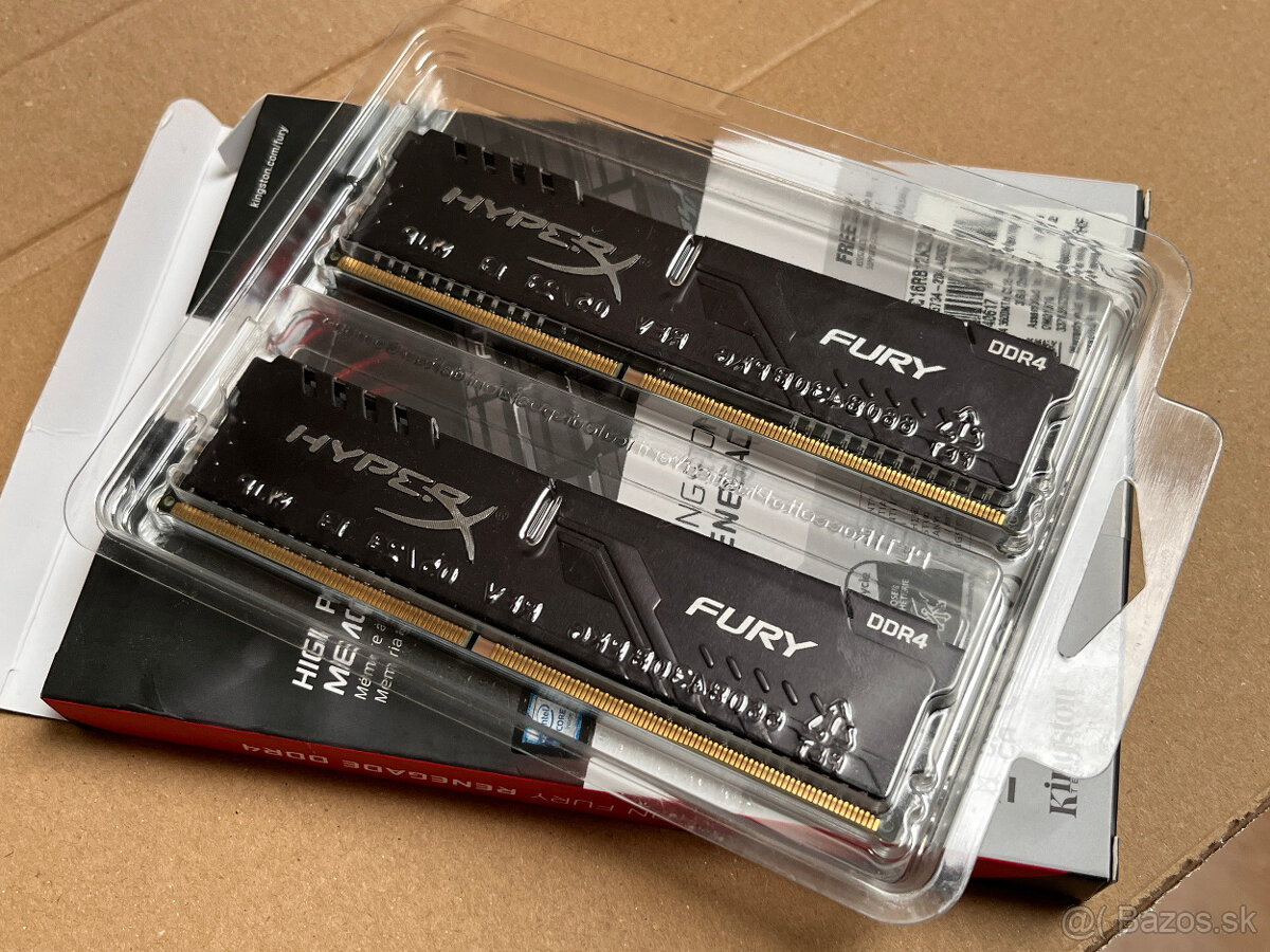 Kingston HyperX Fury Black DDR4 16GB (2x8GB) 3600MHz CL17