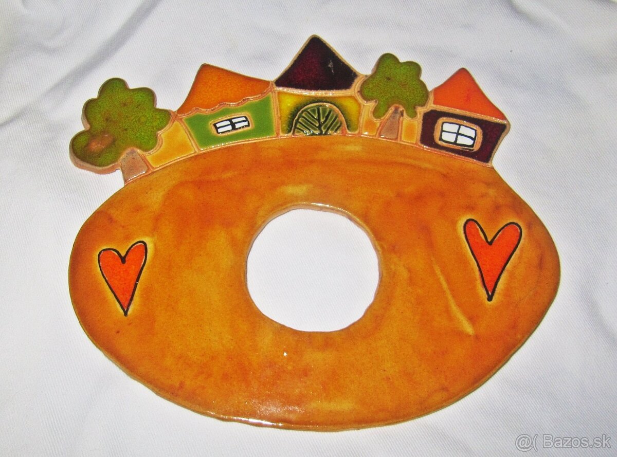 Keramický kryt na vypínač - Domčeky