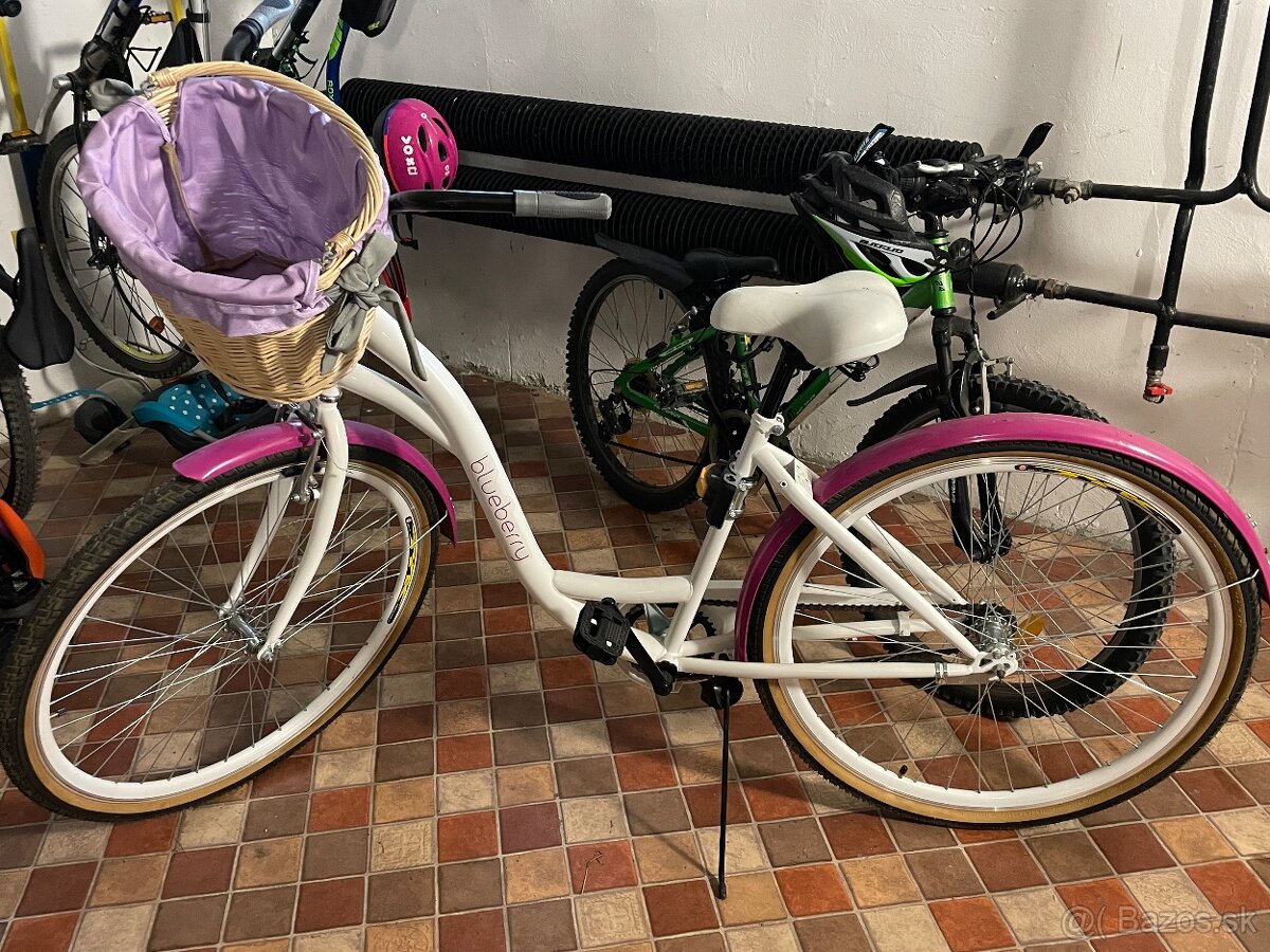 Novy 1x použitý Blueberry retro bicykel