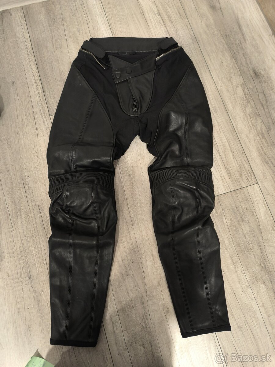 Revít nohavice kožené  + textil vel.38 dámske