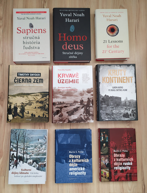 Predám knihy - Harari, Snyder, Lowe, Putna, kultúrne dejiny
