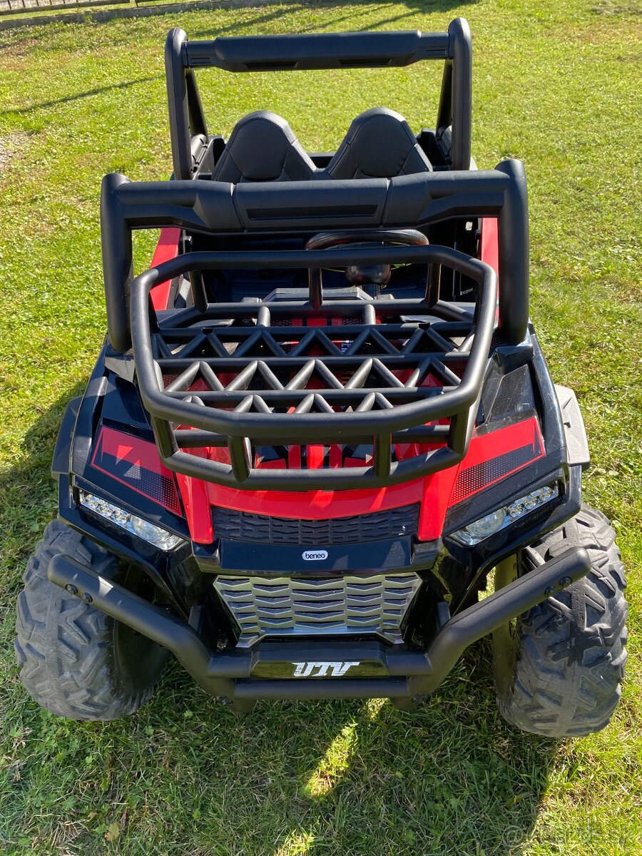 Elektrické autíčko UTV 24V, červené, dvojmiestne do 100 kg