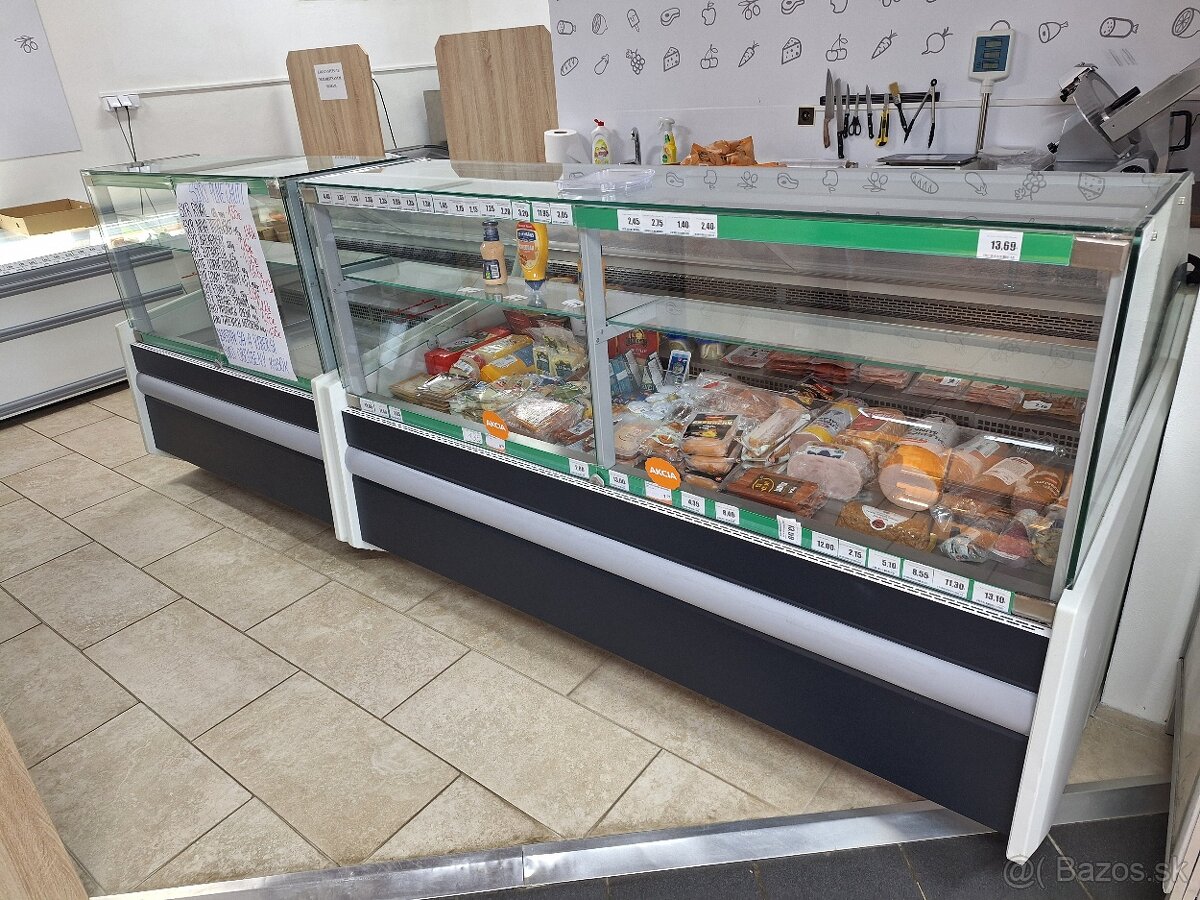 Chladiaca vitrina obslužné 2m,1m