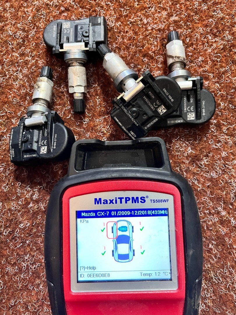 TPMS - senzory Mazda CX7 - CX5 - CX30 - otestované