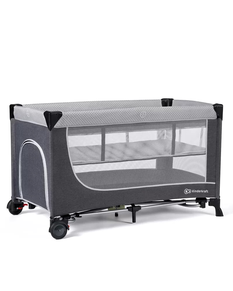 Cestovná postieľka KINDERKRAFT Leody Grey