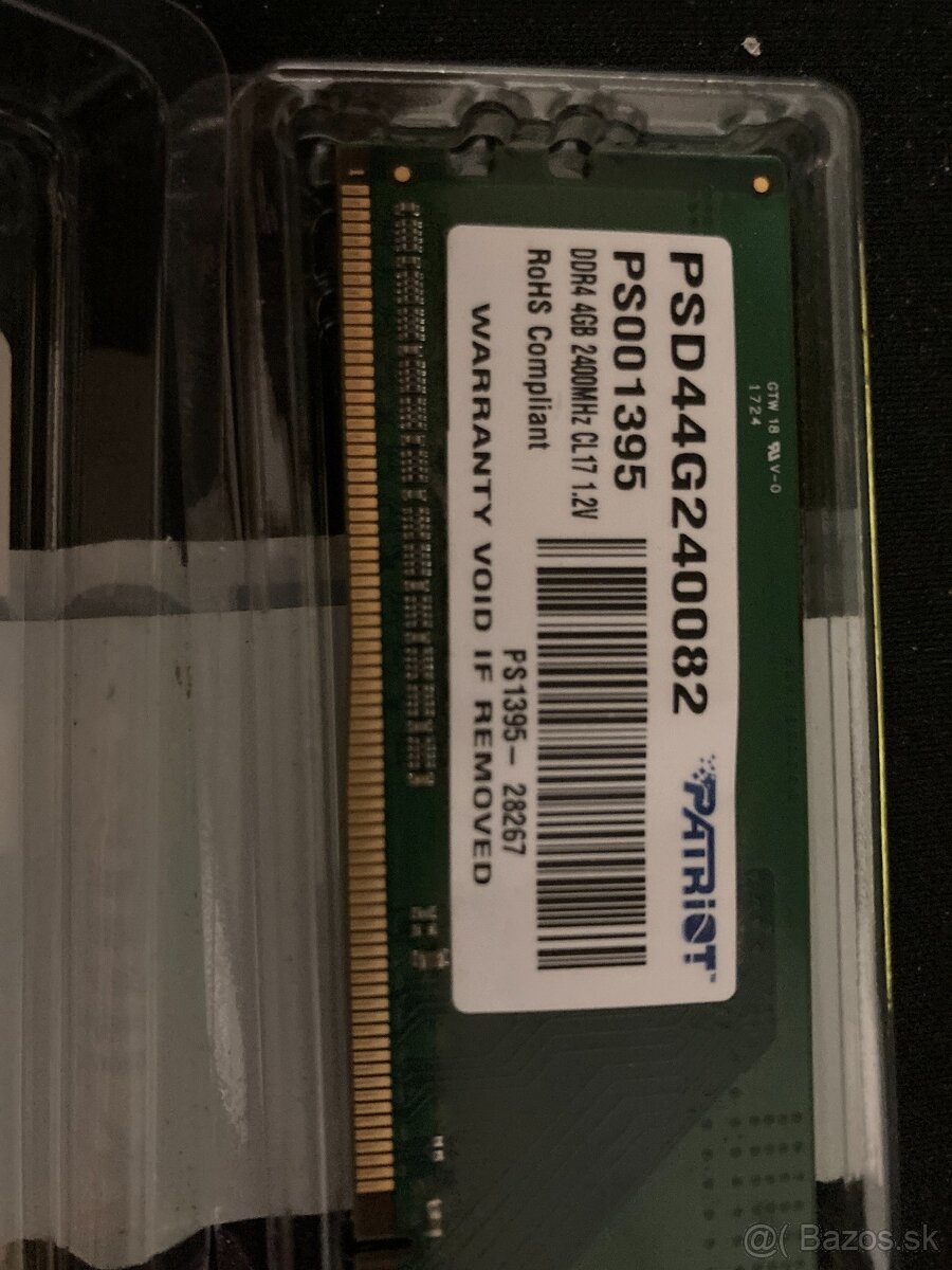 Patriot DDR4 4GB 2400Mhz CL17 1.2V