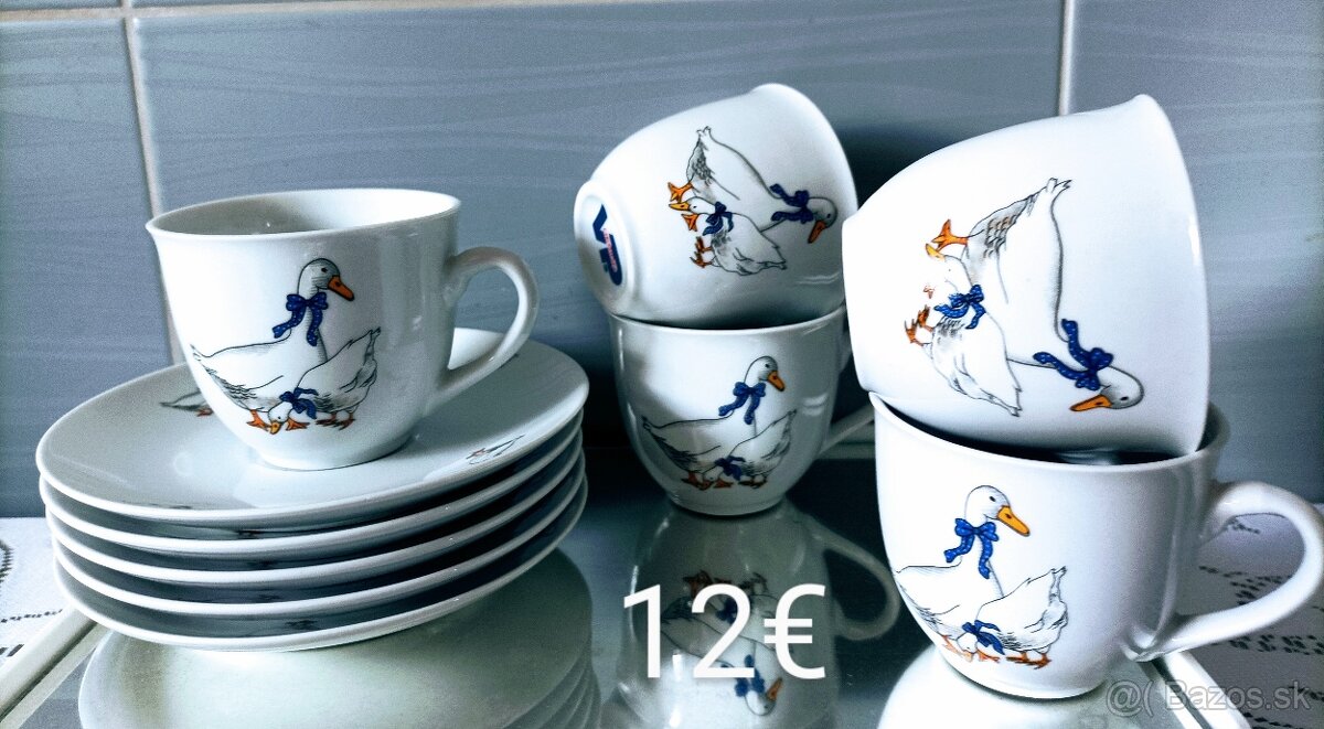 Porcelánové šálky + podšálky
