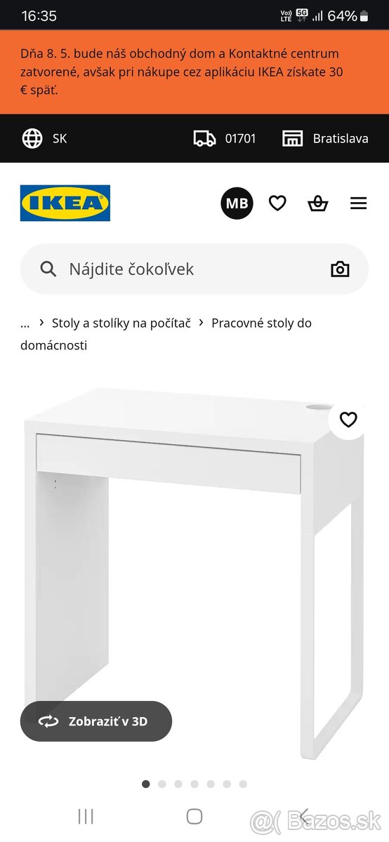 Ikea stôl Micke