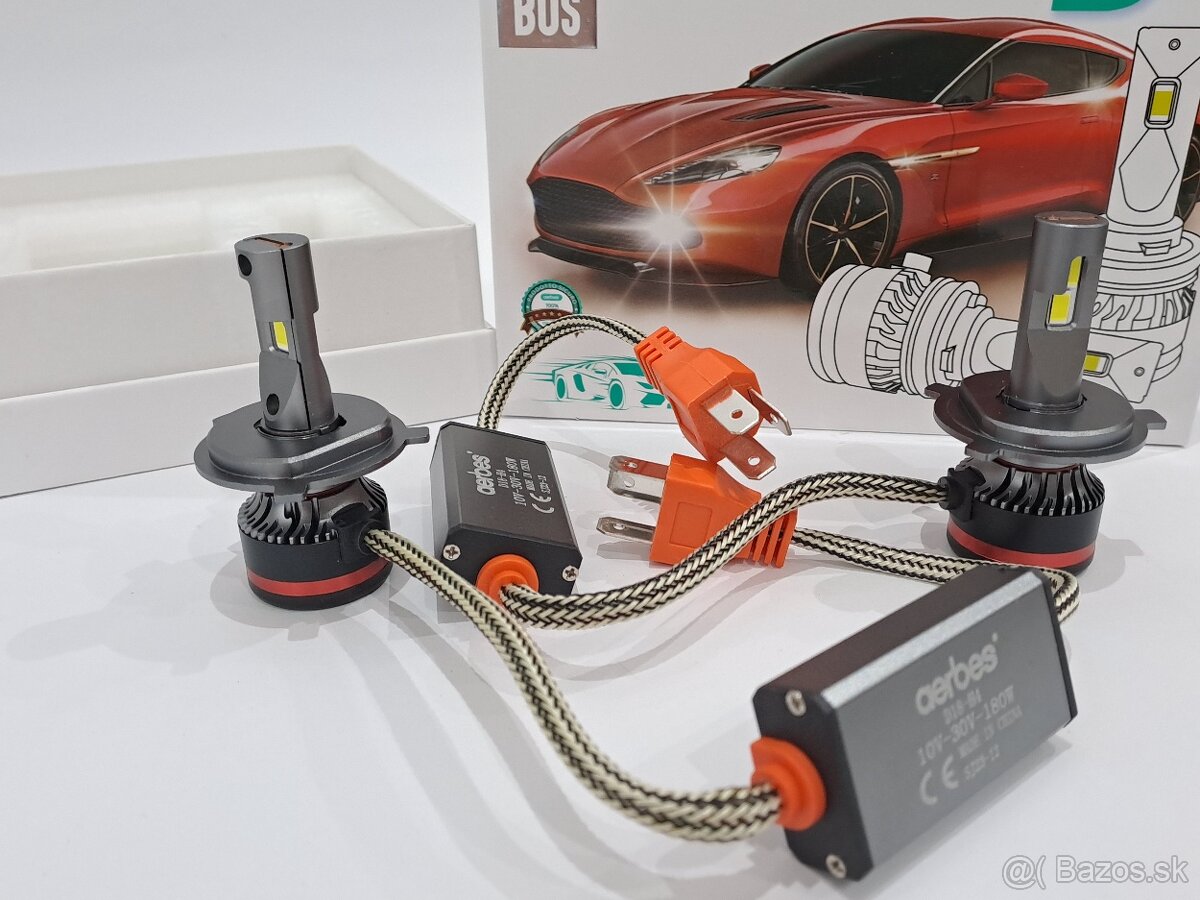 Led žiarovky H4 - 180W - Canbus - Vysoka svietivosť