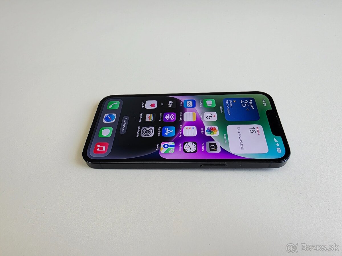 APPLE iPhone 14 128GB Midnight,KAPACITA BATÉRIE 100%