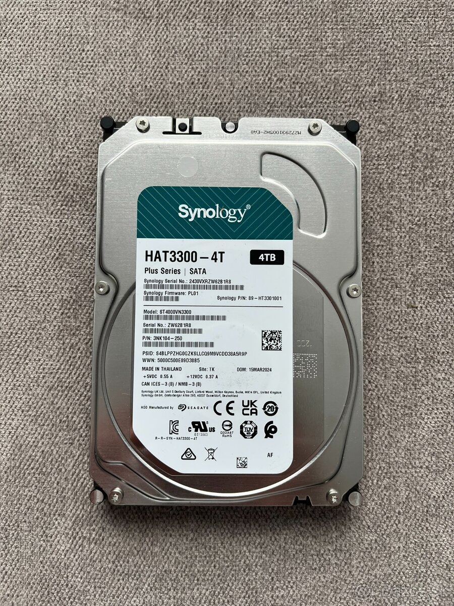 3,5" HDD Synology / WD / Seagate 4TB