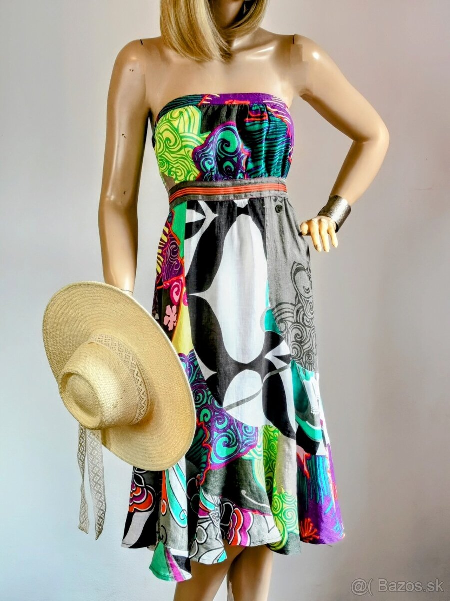 Dept. - Krásne letné šaty z ľanu vo veľkosti M