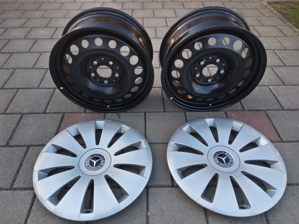 Plechové disky+puklice 4 ks, rozm. 6 1/2 x 16