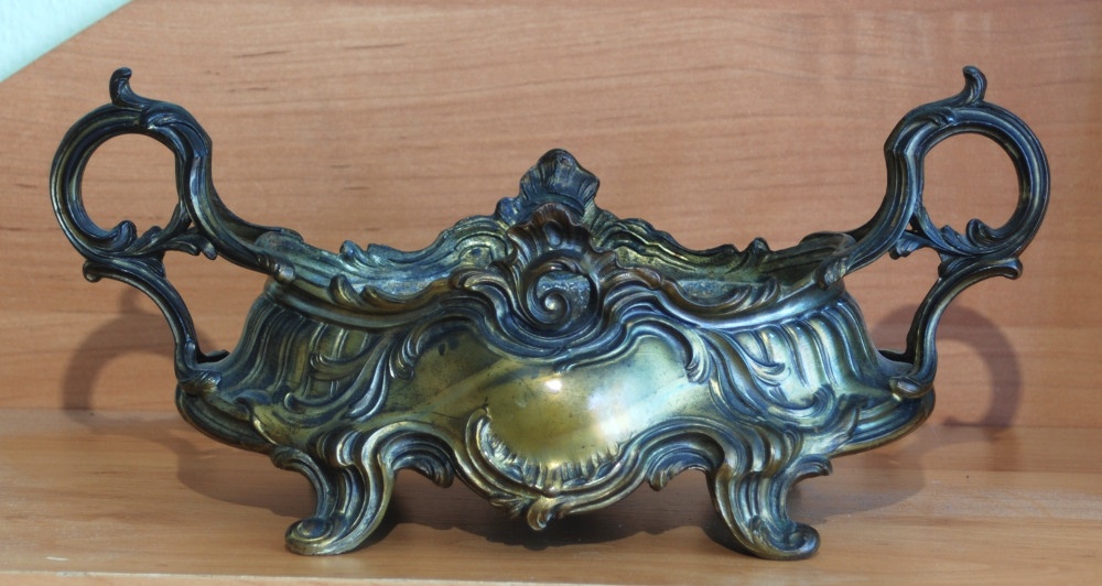 Starožitná bronzová žardiniéra