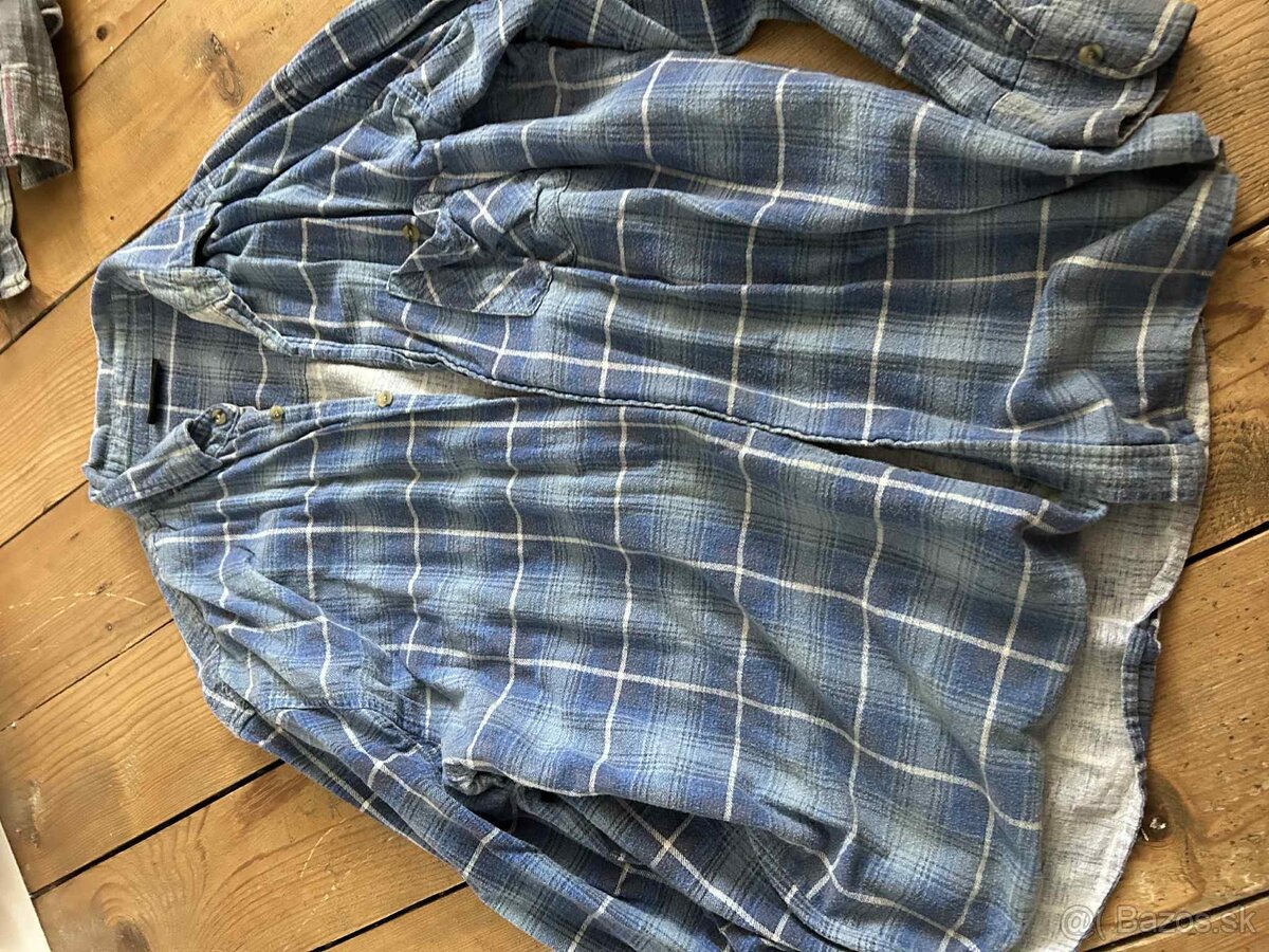 Bavlnena flanelov pracovná kosela pánska