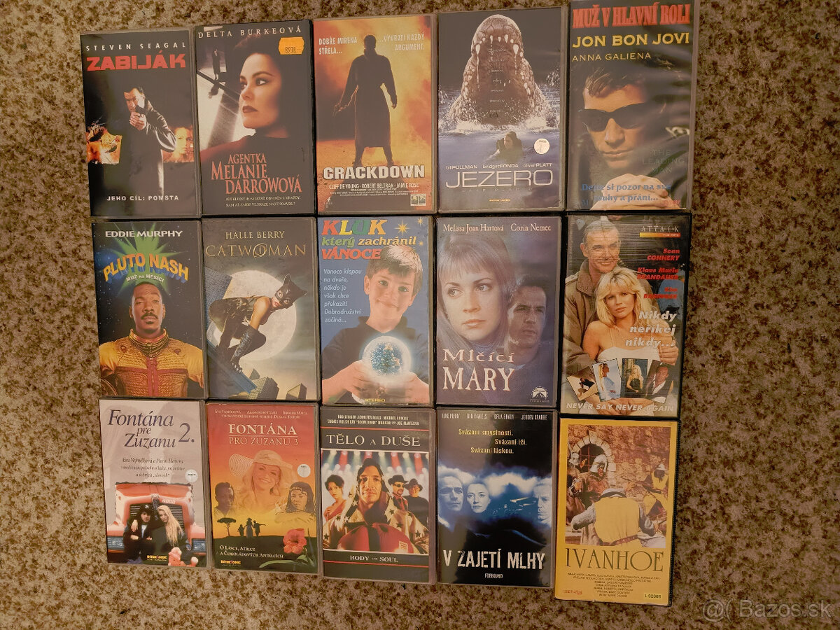 4 euro/kus - VHS videokazety originálne český dabing