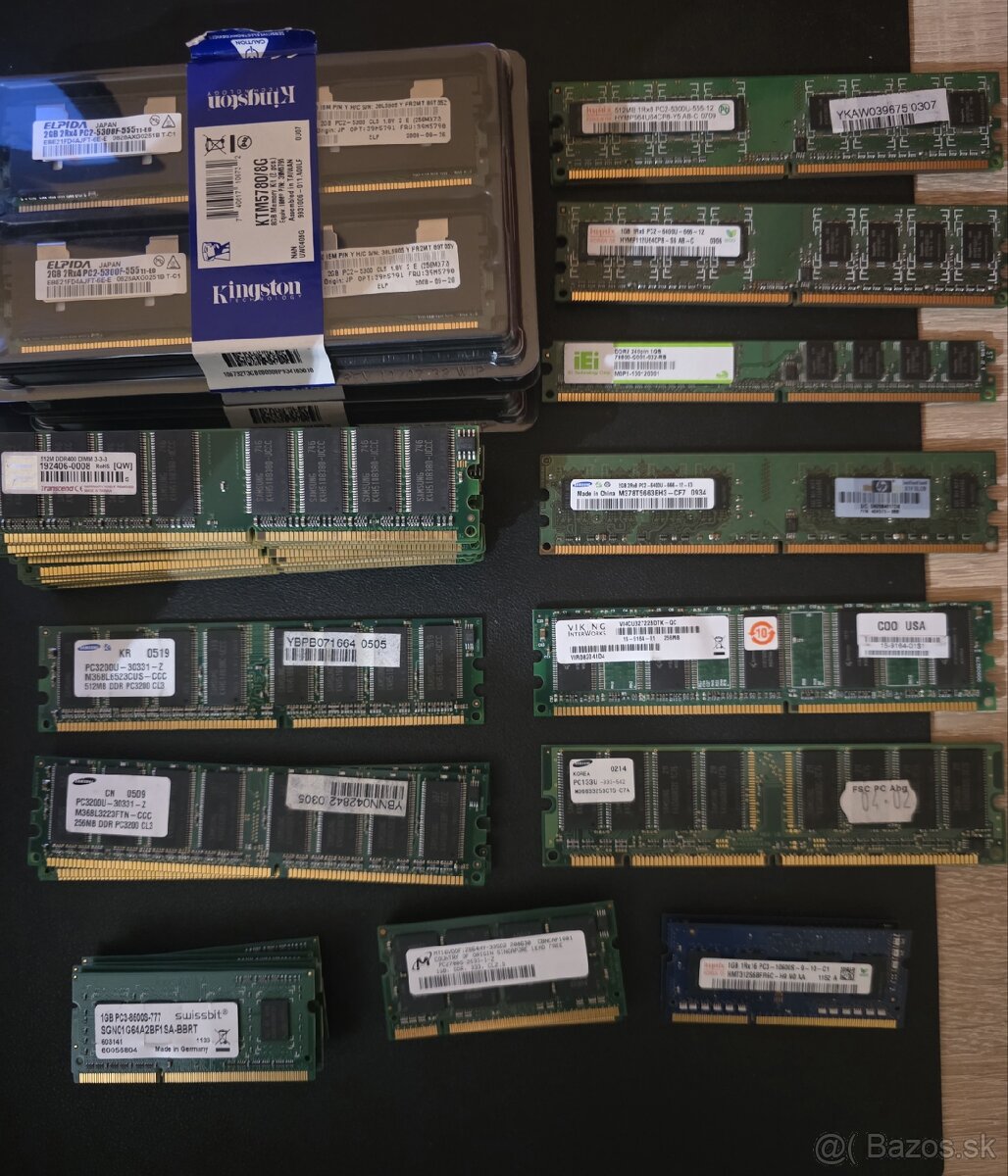 Mix RAM pamätí – DDR1, DDR2, DDR3 (Desktop aj Notebook)