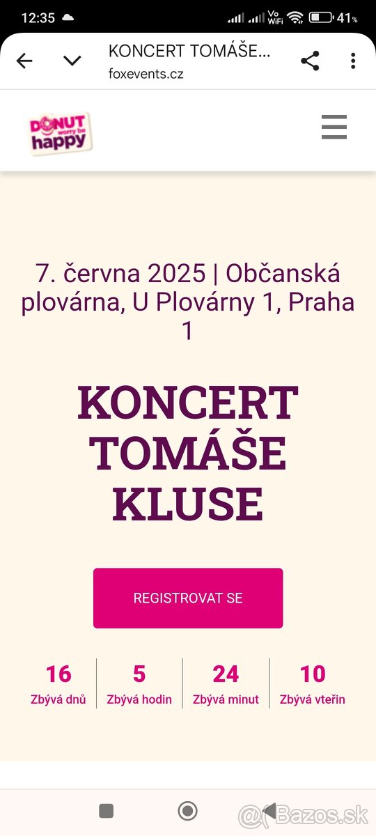 VIP vstupenky na Tomáš Klus