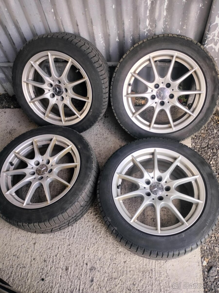 4ks alu disky orig. Mercedes 5x112 R17 pneu 245/45 R17 7mm