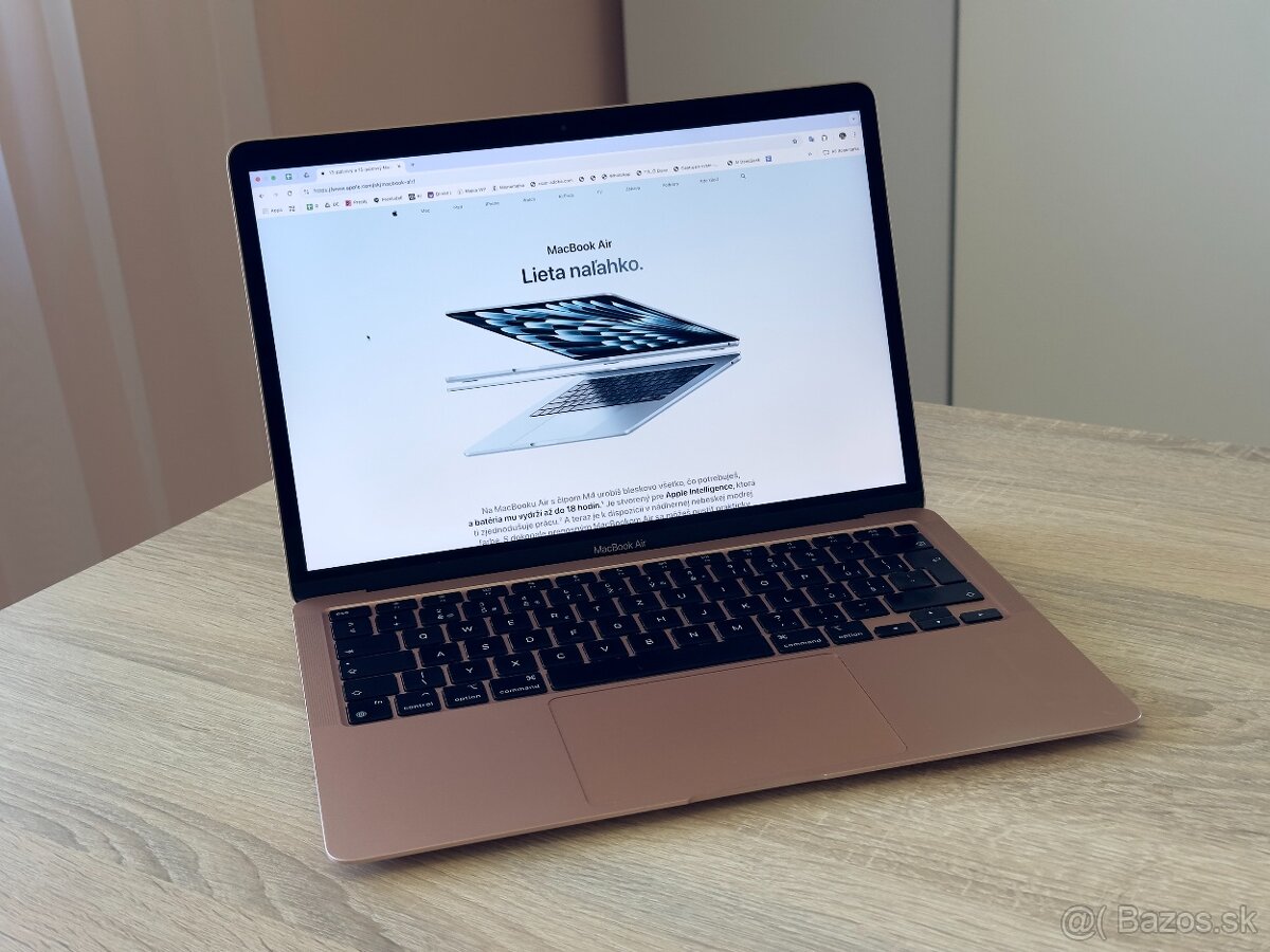💻 Na predaj: MacBook Air M1 – 16 GB RAM / 256 GB – Rose Gol