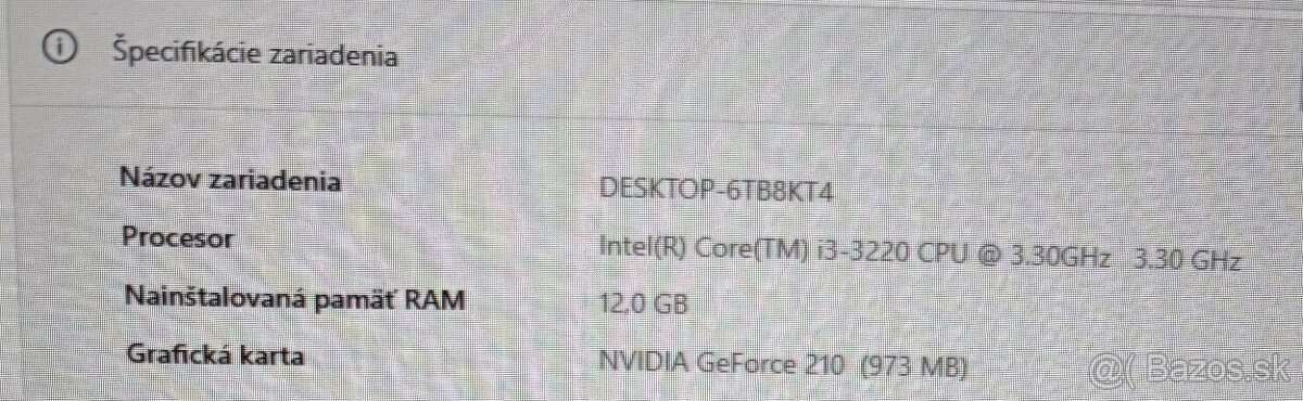 Predám počitač HP Compaq Pro 6300
