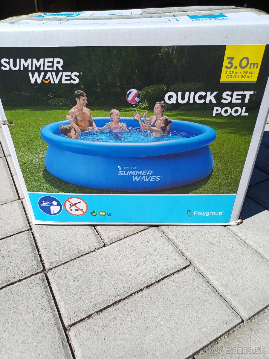 Bazén 3m s filtráciou aj solárnym panelom