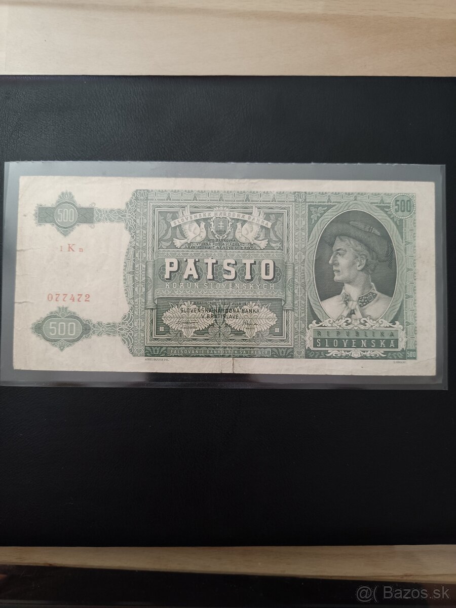 Bankovka 500Ks 1941 Slovenský štát